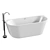 Modern Acrylic Abber Bath 170x80 3D model small image 2