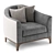 Luxury Modern Armchair PR.742 3D model small image 1