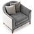 Luxury Modern Armchair PR.742 3D model small image 3
