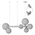 Asymmetric Glass Ring Chandelier 3D model small image 5