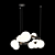 Asymmetric Glass Shade Ring Chandelier 3D model small image 2