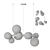 Asymmetric Glass Shade Ring Chandelier 3D model small image 3