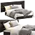Sleek NORDLI Bed with Storage 3D model small image 2