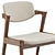 Modern Grey Fabric Dining Chair 3D model small image 3