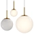 Sleek Nordic Pendant Lighting 3D model small image 1