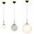 Sleek Nordic Pendant Lighting 3D model small image 2