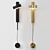 Minimalist LED Wall Sconce Black-Gold 3D model small image 2