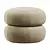 Luxury Velvet Ottoman Seat 3D model small image 1