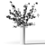 Spring Sakura Branches in White Vase 3D model small image 2