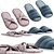 Slippers with 2 Options 3D model small image 1