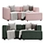 Aront Mini Corner Sofa, Various Materials 3D model small image 2