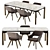 Modern Mirage 36 Dining Set 3D model small image 2