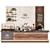 Designer Coffee Point Display with Desserts 3D model small image 1