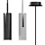 Adjustable Pendant Light with Splinelike Cords 3D model small image 3