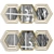 Elegant Gold Hexagon Wall Mirror 3D model small image 1