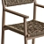 Cancun Outdoor Dining Chair Pair 3D model small image 4