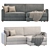 Modern Lille Sofa Divan Furniture 3D model small image 2