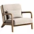  Nordic Wood Armchair - Elegant Scandinavian Design 3D model small image 1