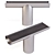 Sculptural Steel Console Table 3D model small image 1