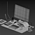 Modern Apple Workstation Set 3D model small image 8