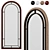 Elegant Segment Accent Mirror 3D model small image 1