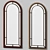 Elegant Segment Accent Mirror 3D model small image 3