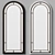 Elegant Segment Accent Mirror 3D model small image 4