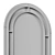 Elegant Segment Accent Mirror 3D model small image 6