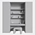 Modern Hanging Workstation with Storage 3D model small image 8