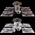 Elegant Violet Table Setting Kit 3D model small image 3