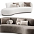  Modern Asymmetrical Copenhagen Sofa 3D model small image 6