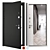 Modern Panorama Metal Entry Door 3D model small image 1