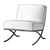 Thaddeus X-Base Accent Chair 3D model small image 6