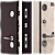 Luxury Metal Door Set, 900x2050mm 3D model small image 2