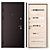 Luxury Metal Door Set, 900x2050mm 3D model small image 3