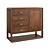 Walnut Veneer Hardwood Chicago Chest 3D model small image 1