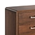 Walnut Veneer Hardwood Chicago Chest 3D model small image 3