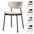 Alex Dining Chair Beige Velvet 3D model small image 1