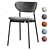 Alex Dining Chair Beige Velvet 3D model small image 3