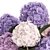 Spring Hydrangea Bouquet in Glass Vase 3D model small image 2