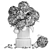 Spring Hydrangea Bouquet in Glass Vase 3D model small image 7