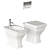 Civitas Ceramic Bathroom Set 3D model small image 1