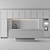 Adjustable Modern Kitchen Unit 3D model small image 6