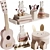 Jabadabado Bunny Wooden Toys & Storage 3D model small image 1