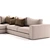 Modern Low Profile Corner Sectional 3D model small image 3