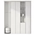 Entryway Zone Cabinet with Ottoman 3D model small image 4