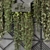 Metal Shelf Set with Hanging Plants 3D model small image 2