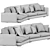 Luxurious Bordeaux Sofa - 2015 3D model small image 4
