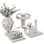 Modern Decor Set with Glassware 3D model small image 6