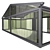 Motorized Glass Pergola with Lighting 3D model small image 4